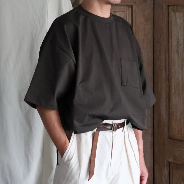 画像10: VORTEX 8オンス (MVS天竺) グラスポケ付 ハーフスリーブ ドローコード 2WAY Tシャツ【MADE IN JAPAN】『日本製』/ Upscape Audience (10)