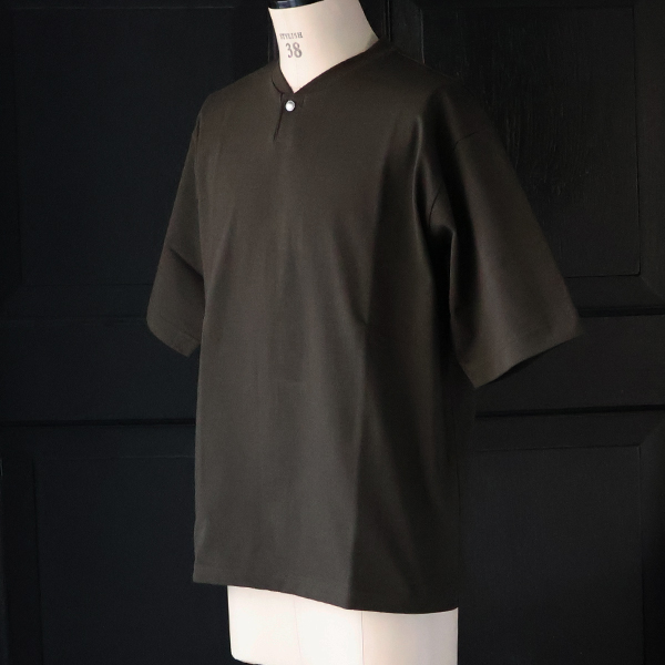 画像3: VORTEX8オンス（MVS天竺）コンチョボタンヘンリー ハーフスリーブ テーパードTシャツ【MADE IN JAPAN】『日本製』/ Upscape Audience (3)