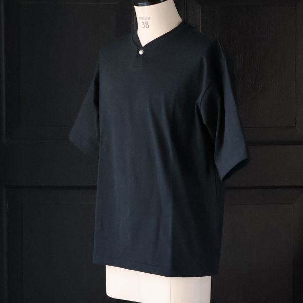 画像5: VORTEX8オンス（MVS天竺）コンチョボタンヘンリー ハーフスリーブ テーパードTシャツ【MADE IN JAPAN】『日本製』/ Upscape Audience (5)