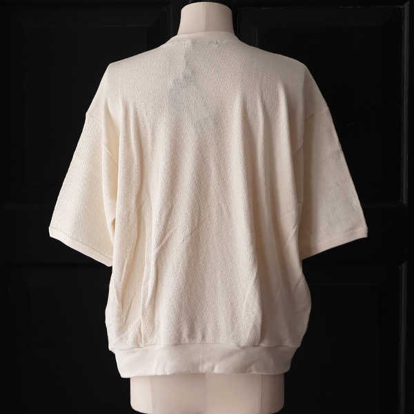 画像8: 「泉州」ハニカムサマーニット（7.45オンス）ガゼットクルーネック ハーフスリーブ スウェットライクTシャツ【MADE IN JAPAN】『日本製』 / Upscape Audience (8)