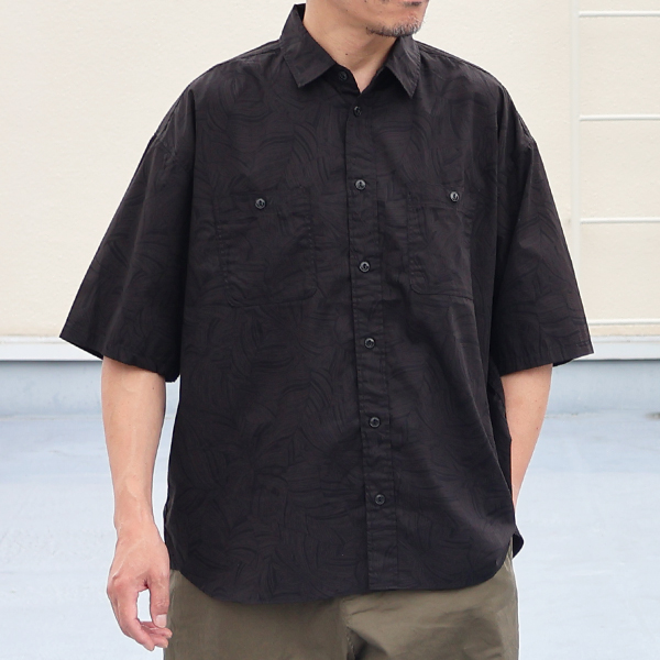 画像2: 「遠州」ライトオンス オーバーダイポプリン  Wポケット ハーフスリーブ ワークシャツ【MADE IN JAPAN】『日本製』/ Upscape Audience (2)