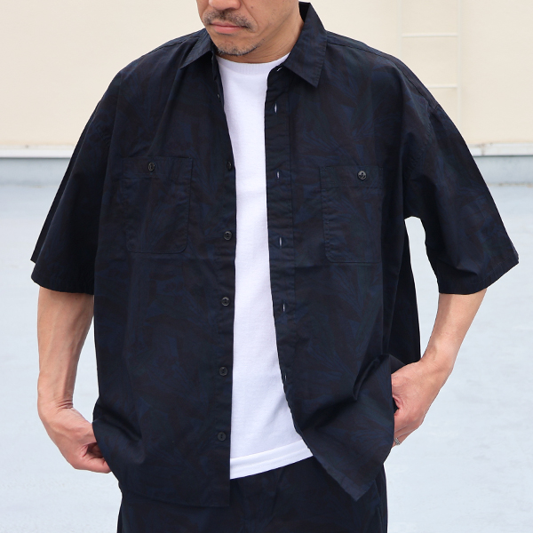 画像6: 「遠州」ライトオンス オーバーダイポプリン  Wポケット ハーフスリーブ ワークシャツ【MADE IN JAPAN】『日本製』/ Upscape Audience (6)