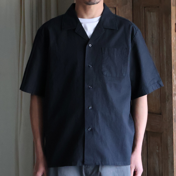 画像12: 「和歌山」綿麻ビンテージソフトキャンバス オープンカラー ハーフスリーブシャツ【MADE IN JAPAN】『日本製』/ Upscape Audience (12)