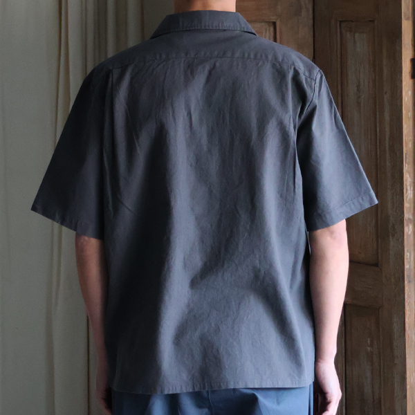 画像16: 「和歌山」綿麻ビンテージソフトキャンバス オープンカラー ハーフスリーブシャツ【MADE IN JAPAN】『日本製』/ Upscape Audience (16)