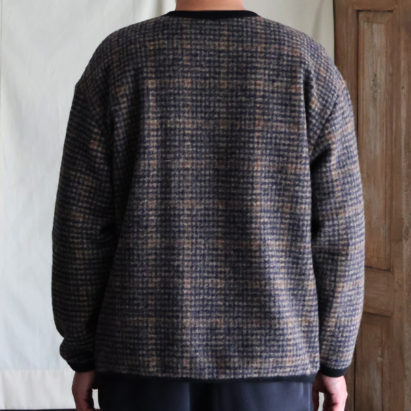 画像5: ECOLANA(エコラーナ) ウール スライバーチェック クルーネック プルオーバー【MADE IN JAPAN】『日本製』【送料無料】/ Upscape Audience (5)