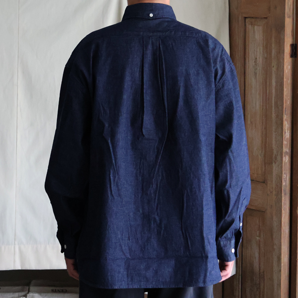 画像11: 「備中備後」 KAIHARA DENIM®(8オンス) カイハラデニム ボタンダウン ボクシーAライン 長袖シャツ【MADE IN JAPAN】『日本製』【送料無料】/ Upscape Audience (11)
