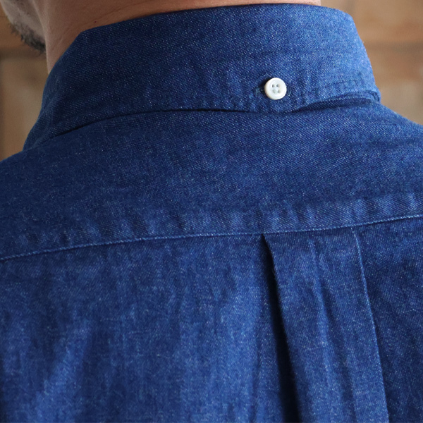 画像7: 「備中備後」 KAIHARA DENIM®(8オンス) カイハラデニム ボタンダウン ボクシーAライン 長袖シャツ【MADE IN JAPAN】『日本製』【送料無料】/ Upscape Audience (7)