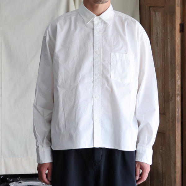 画像3: 「遠州」7オンス チノクロス ボクシー クロップド 長袖シャツ【MADE IN JAPAN】『日本製』/ Upscape Audience【ご予約商品・8月25日入荷予定】 (3)