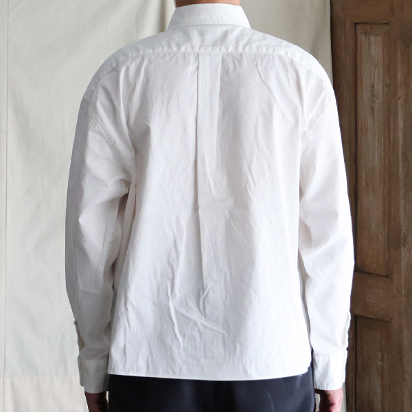 画像5: 「遠州」7オンス チノクロス ボクシー クロップド 長袖シャツ【MADE IN JAPAN】『日本製』/ Upscape Audience【ご予約商品・8月25日入荷予定】 (5)