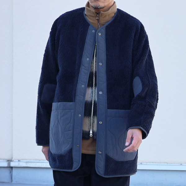 画像2: 【Lanificio Becagli（ベッカリー）】トスカーナボア キルティングミックス スナップ ライナーコート【MADE IN JAPAN】『日本製』【送料無料】/ Upscape Audience (2)