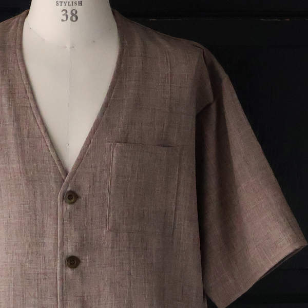 画像11: Naturemier™️(ナチュレミア)TECH リネンライク メランジクロス ハーフスリーブ ハンティングジャケット『MADE IN JAPAN』『日本製』【送料無料】Upscape Audience (11)