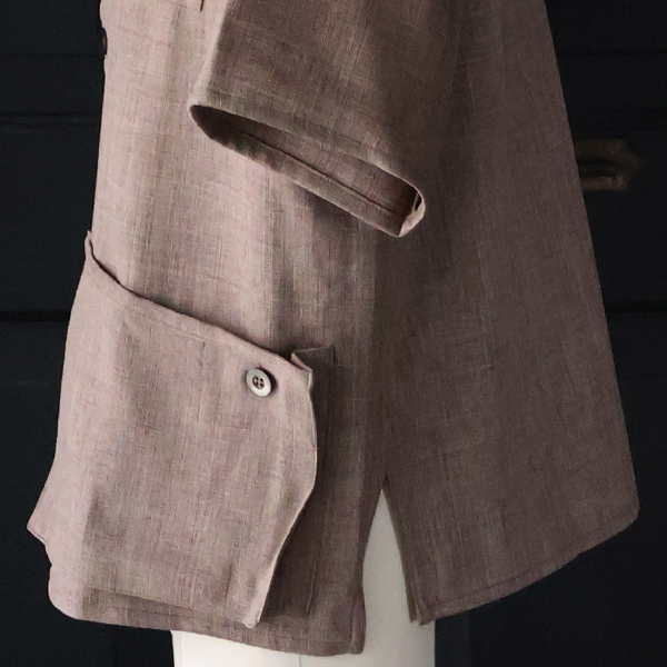 画像13: Naturemier™️(ナチュレミア)TECH リネンライク メランジクロス ハーフスリーブ ハンティングジャケット『MADE IN JAPAN』『日本製』【送料無料】Upscape Audience (13)