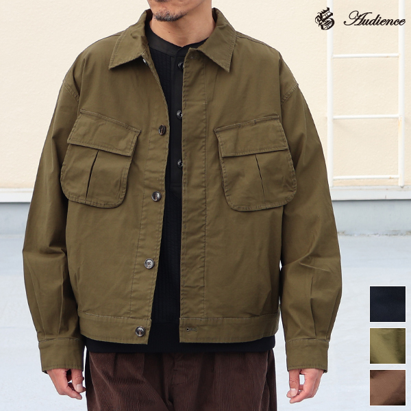 画像1: バックサテン ジャングル ファティーグ ショートジャケット【送料無料】/ Audience (1)