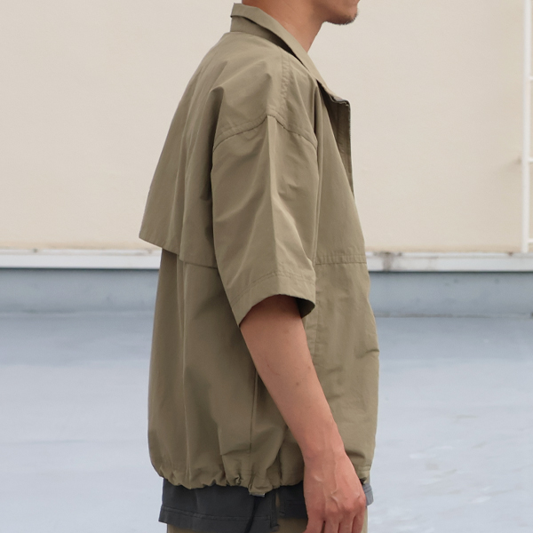 画像6: 綿ナイロンギャバ スタンドZIP ハーフスリーブ シャツジャケット / Audience (6)