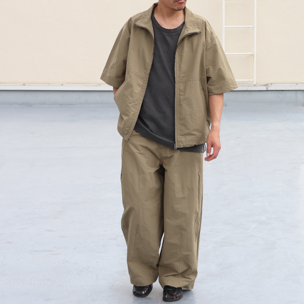 画像8: 綿ナイロンギャバ スタンドZIP ハーフスリーブ シャツジャケット / Audience (8)