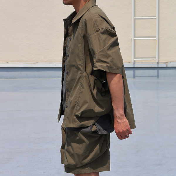 画像5: 綿ナイロンキャンバス サイドドローコード ビックポケット ハーフスリーブ ジャケット / Audience (5)