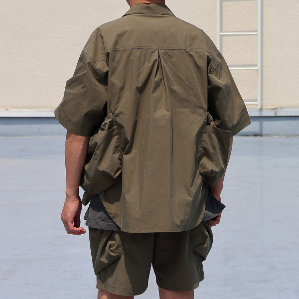 画像7: 綿ナイロンキャンバス サイドドローコード ビックポケット ハーフスリーブ ジャケット / Audience (7)
