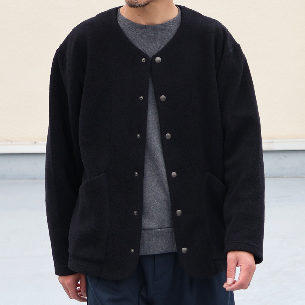 画像2: POLARTEC（ポーラテック）Thermal Proボア ノーカラー スナップ ジャケット【MADE IN JAPAN】『日本製』【送料無料】/ Upscape Audience (2)