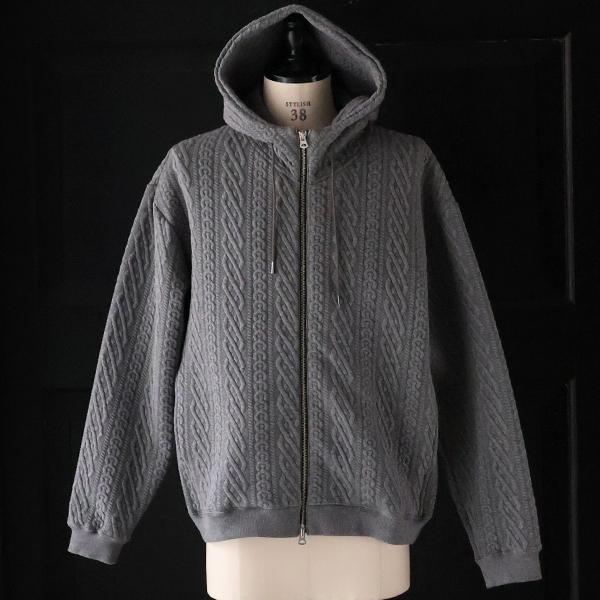 画像19: 「尾州」コットンキルト スタンドフード ZIPパーカー【MADE IN JAPAN】『日本製』【送料無料】 / Upscape Audience (19)