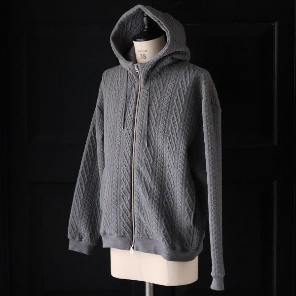 画像20: 「尾州」コットンキルト スタンドフード ZIPパーカー【MADE IN JAPAN】『日本製』【送料無料】 / Upscape Audience (20)