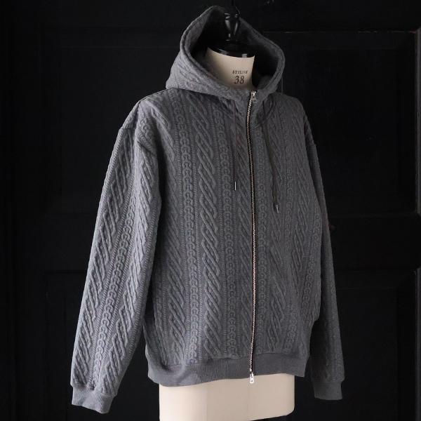 画像23: 「尾州」コットンキルト スタンドフード ZIPパーカー【MADE IN JAPAN】『日本製』【送料無料】 / Upscape Audience (23)