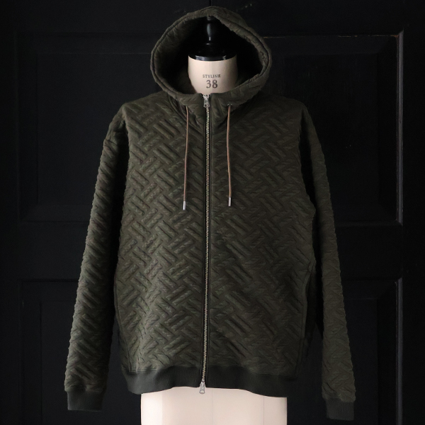 画像9: 「尾州」コットンキルト スタンドフード ZIPパーカー【MADE IN JAPAN】『日本製』【送料無料】 / Upscape Audience (9)