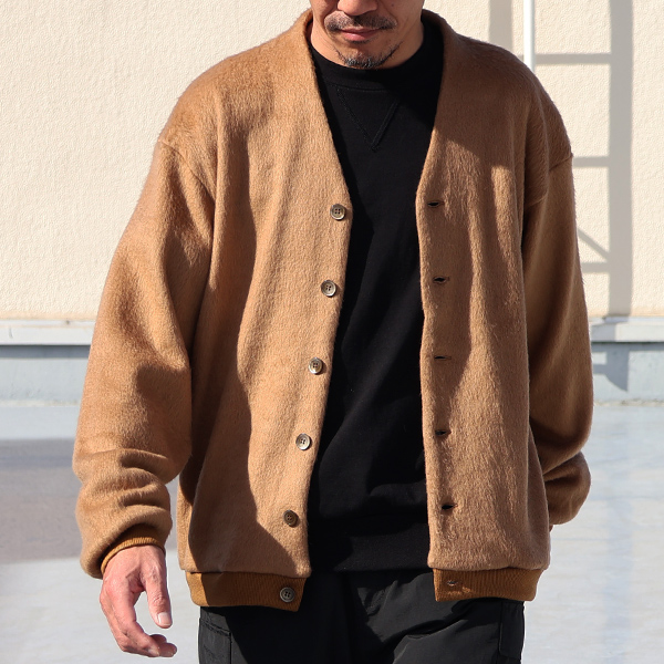 画像2: モヘアライク ウールシャギー ニットソー カーディガン【MADE IN JAPAN】『日本製』 / Upscape Audience (2)