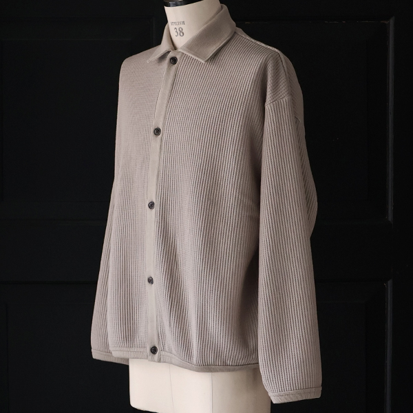 画像6: ウールビッグワッフル ニットソー ポロカーディガン【MADE IN JAPAN】『日本製』 / Upscape Audience (6)