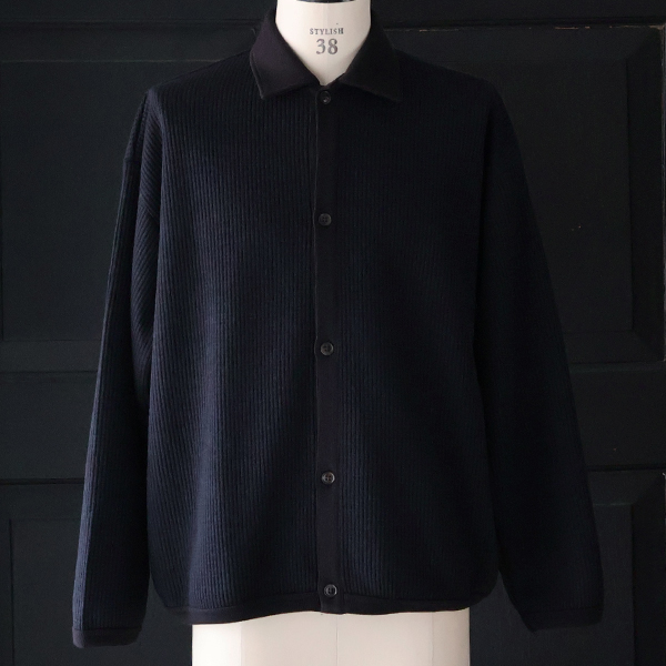 画像2: ウールビッグワッフル ニットソー ポロカーディガン【MADE IN JAPAN】『日本製』 / Upscape Audience (2)