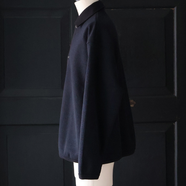 画像4: ウールビッグワッフル ニットソー ポロカーディガン【MADE IN JAPAN】『日本製』 / Upscape Audience (4)