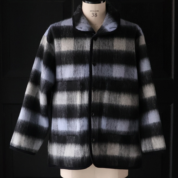 画像6: ECOLANA(エコラーナ) シャギーチェック スタンドオーバー ジャケット【MADE IN JAPAN】『日本製』【送料無料】 / Upscape Audience (6)