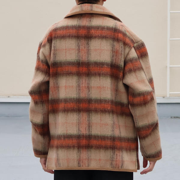 画像5: ECOLANA(エコラーナ) シャギーチェック スタンドオーバー ジャケット【MADE IN JAPAN】『日本製』【送料無料】 / Upscape Audience (5)