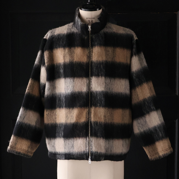 画像6: ECOLANA(エコラーナ) シャギーチェック スタンド ZIP ジャケット【MADE IN JAPAN】『日本製』【送料無料】 / Upscape Audience (6)