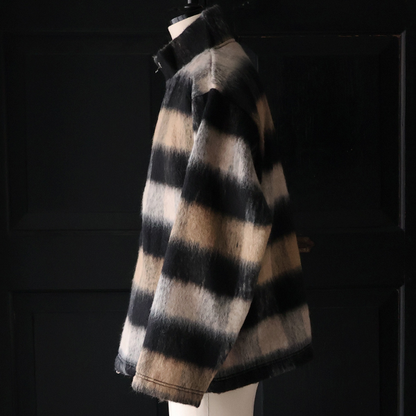 画像8: ECOLANA(エコラーナ) シャギーチェック スタンド ZIP ジャケット【MADE IN JAPAN】『日本製』【送料無料】 / Upscape Audience (8)