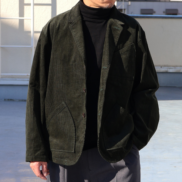 画像3: 14W（ウェル）コットンコーディロイ「マンチェスター」3ボタン ロガージャケット【MADE IN JAPAN】『日本製』/ Upscape Audience (3)
