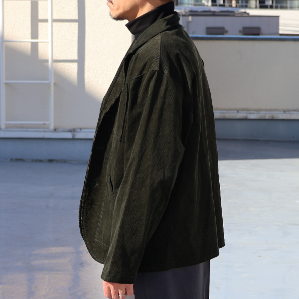 画像4: 14W（ウェル）コットンコーディロイ「マンチェスター」3ボタン ロガージャケット【MADE IN JAPAN】『日本製』/ Upscape Audience (4)