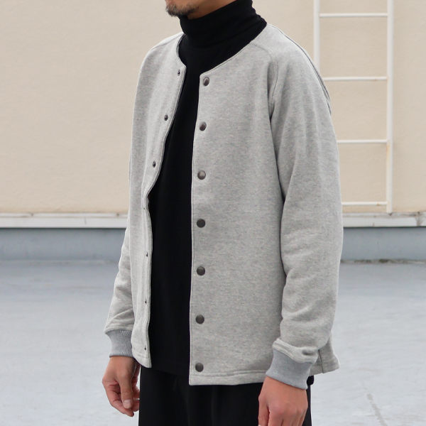 画像4: 「和歌山」 度詰裏毛 (11オンス) スナップ ノーカラージャケット【MADE IN JAPAN】【送料無料】『日本製』 / Upscape Audience (4)