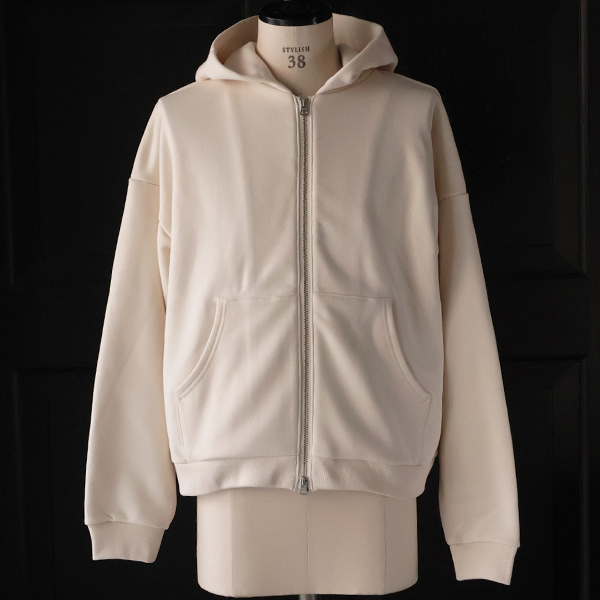 和歌山」 度詰裏毛 (11オンス) ボクシー クロップド フードZIPパーカー