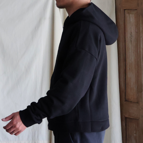画像7: 「和歌山」 度詰裏毛 (11オンス) ボクシー クロップド フードZIPパーカー【MADE IN JAPAN】【送料無料】『日本製』 / Upscape Audience (7)