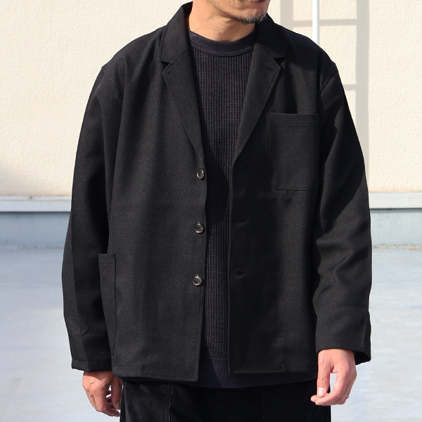 画像2: LANATEC® (ラナテック) TECH シャンブレーシャークスキン 3B カバーオール ジャケット【MADE IN JAPAN】『日本製』【送料無料】/ Upscape Audience (2)