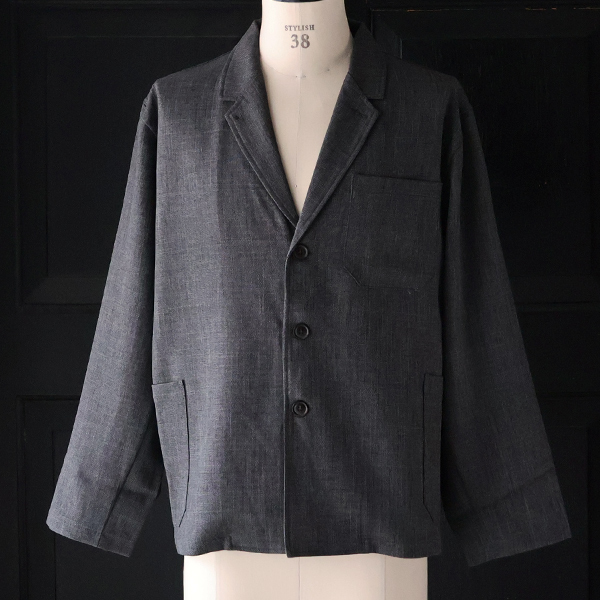 画像4: LANATEC® (ラナテック) TECH シャンブレーシャークスキン 3B カバーオール ジャケット【MADE IN JAPAN】『日本製』【送料無料】/ Upscape Audience (4)