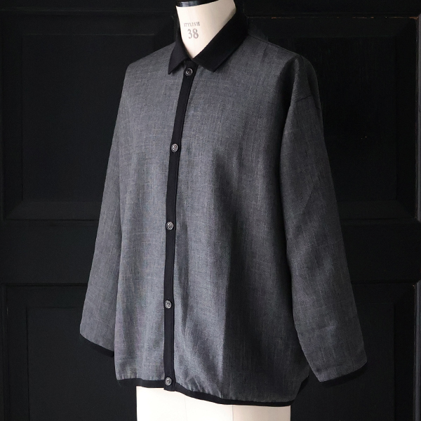 画像9: LANATEC® (ラナテック) TECH シャンブレーシャークスキン ポロカーディガン【MADE IN JAPAN】『日本製』【送料無料】/ Upscape Audience (9)