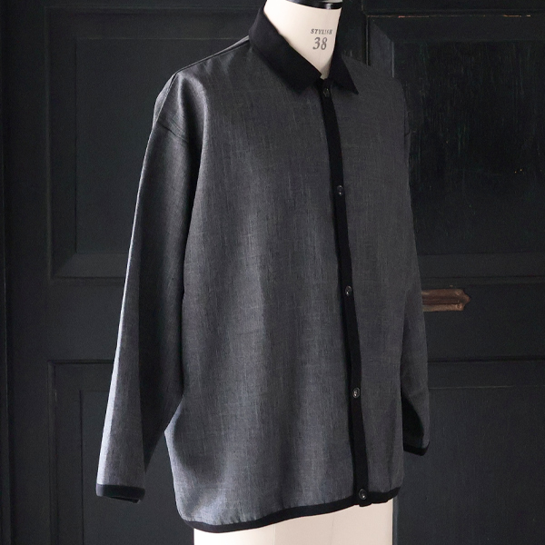 画像12: LANATEC® (ラナテック) TECH シャンブレーシャークスキン ポロカーディガン【MADE IN JAPAN】『日本製』【送料無料】/ Upscape Audience (12)