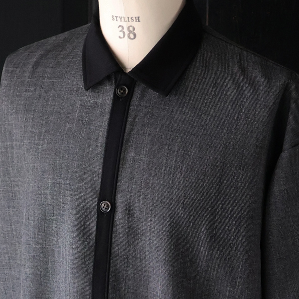 画像13: LANATEC® (ラナテック) TECH シャンブレーシャークスキン ポロカーディガン【MADE IN JAPAN】『日本製』【送料無料】/ Upscape Audience (13)