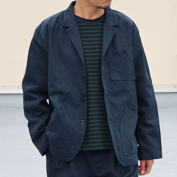 画像3: 「遠州」11オンス ヘビーカツラギ 3ボタン ロガージャケット【MADE IN JAPAN】『日本製』/ Upscape Audience (3)