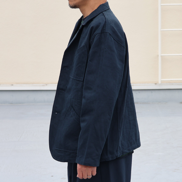 画像4: 「遠州」11オンス ヘビーカツラギ 3ボタン ロガージャケット【MADE IN JAPAN】『日本製』/ Upscape Audience (4)
