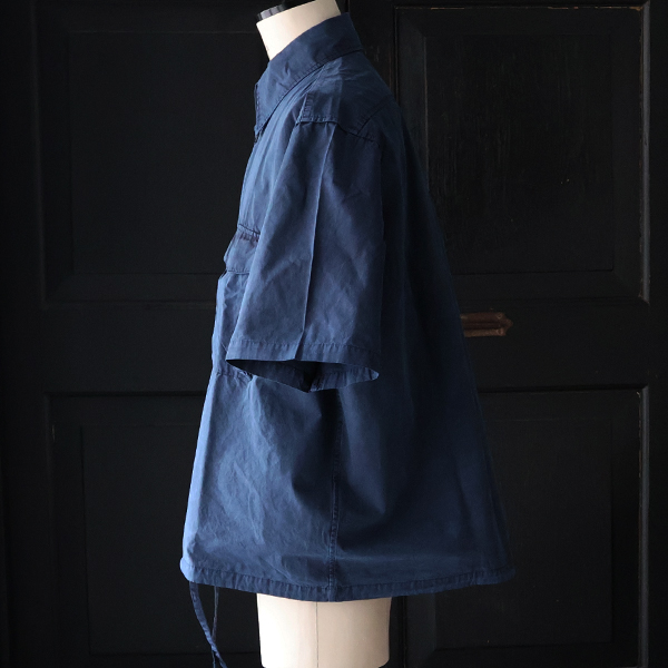 画像7: ピグメント 馬布 (ホースクロス) ドローコード バルーン ハーフスリーブ ワークシャツ / Audience (7)