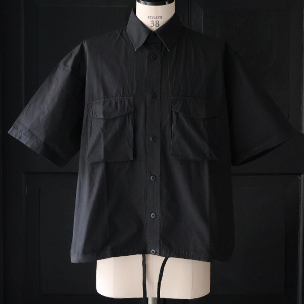 画像8: ピグメント 馬布 (ホースクロス) ドローコード バルーン ハーフスリーブ ワークシャツ / Audience (8)