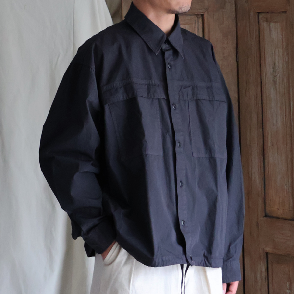 画像11: ピグメント 馬布 (ホースクロス) ドローコード バルーン ユーティリティーシャツジャケット / Audience (11)