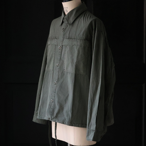 画像9: ピグメント 馬布 (ホースクロス) ドローコード バルーン ユーティリティーシャツジャケット / Audience (9)